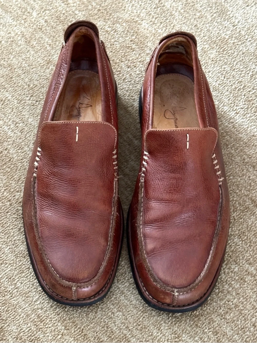Martin Dingman Leather Slip-On Venetian Loafers